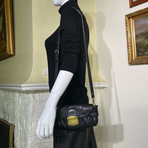 Kooba Leather Convertible Baguette Clutch Shoulder Bag - Picture 2 of 14